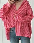Musselin Bluse, Streifen II, 2 Farben