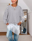 Sweatshirt, Perfect Life, Streifen, 4 Farben
