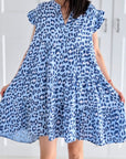 Musselin Tunika, Blau-Leo