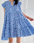 Musselin Tunika, Blau-Leo