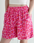 Musselin Shorts, Pink-Leo