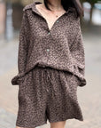 Musselin Bluse, Schoko-Leo