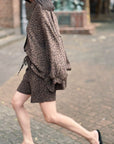 Musselin Bluse, Schoko-Leo