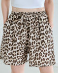 Musselin Shorts, Khaki-Leo