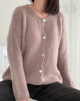 Strickjacke, Mohair, 6 Farben