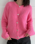 Strickjacke, Mohair, 6 Farben