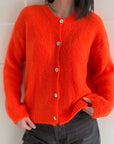 Strickjacke, Mohair, 6 Farben