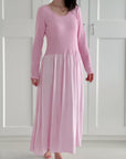 Seidiges Kleid, 4 Farben