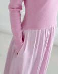 Seidiges Kleid, 4 Farben