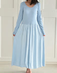 Seidiges Kleid, 4 Farben