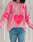 Sweatshirt, PINK, 3 Farben