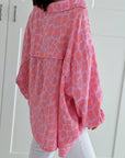 Musselin Bluse, Neon-Leo, Violett, 2 Farben