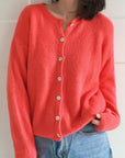 Strickjacke, Alpaka, Rundhalsausschnitt, 4 Farben