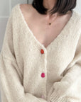 Strickjacke, Peace&Love, Flauschi, 4 Farben