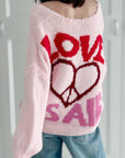 Strickjacke, Peace&Love, Flauschi, 4 Farben