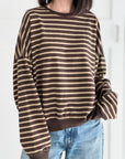 Sweatshirt, Streifen, Oversized, 3 arben