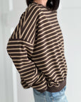 Sweatshirt, Streifen, Oversized, 3 arben