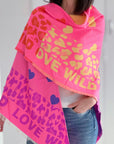 Dreieckstuch, groß, Love Wild, 2 Farben