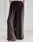 seidige Hose, Wide-Leg, 4 Farben