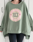 Sweatshirt, Rock, Oversize, 4 Farben