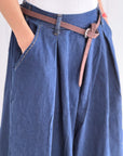 Jeans-Hosenrock, mit Gürtel