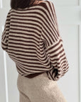 Strickjacke, Streifen, Flauschi, II, 5 Farben