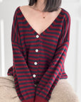 Strickjacke, Streifen, Flauschi, II, 5 Farben