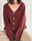 Strickjacke, Streifen, Flauschi, II, 5 Farben