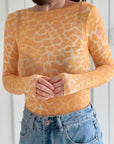 Longsleeve, Cashmere Blend, bunte Leo, 8 Farben
