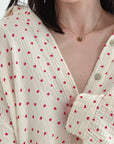 Musselin Bluse, mini Herzen, Oversize, 5 Farben