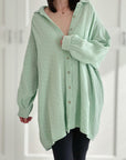 Musselin Bluse, mini Herzen, Oversize, 5 Farben