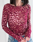 Longsleeve, Cashmere Blend, bunte Leo, 8 Farben