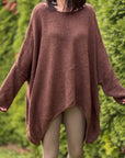 Strickpullover, Vokuhila, 5 Farben