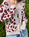 Strickjacke, Leo, zu Binden, 4 Farben