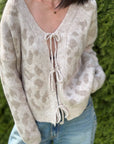 Strickjacke, Leo, zu Binden, 4 Farben