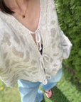 Strickjacke, Leo, zu Binden, 4 Farben