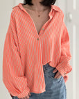 Musselin Bluse, Neon-Streifen