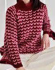 Pullover, Herzchen-Strick, 3 Farben