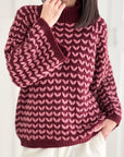 Pullover, Herzchen-Strick, 3 Farben