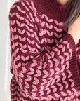 Pullover, Herzchen-Strick, 3 Farben
