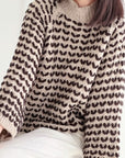 Pullover, Herzchen-Strick, 3 Farben