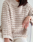 Pullover, Herzchen-Strick, 3 Farben