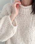 Bouclé Pullover, Stehkragen, 5 Farben
