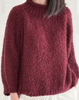 Bouclé Pullover, Stehkragen, 5 Farben