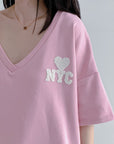 Kurzarm Sweatshirt NYC, 4 Farben