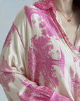 Seidiges Kleid, Bäume, Bunt, 6 Farben