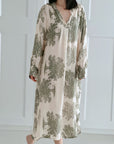 Seidiges Kleid, Bäume, Bunt, 6 Farben