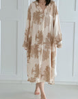 Seidiges Kleid, Bäume, Bunt, 6 Farben