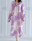 Seidiges Kleid, Bäume, Bunt, 6 Farben