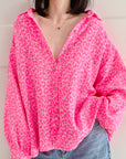 Musselin Bluse, Neon-Leo, 2 Farben